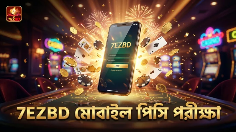 7EZBD লগইনের জন্য মোবাইল এবং পিসি ডিভাইসের পরীক্ষা।