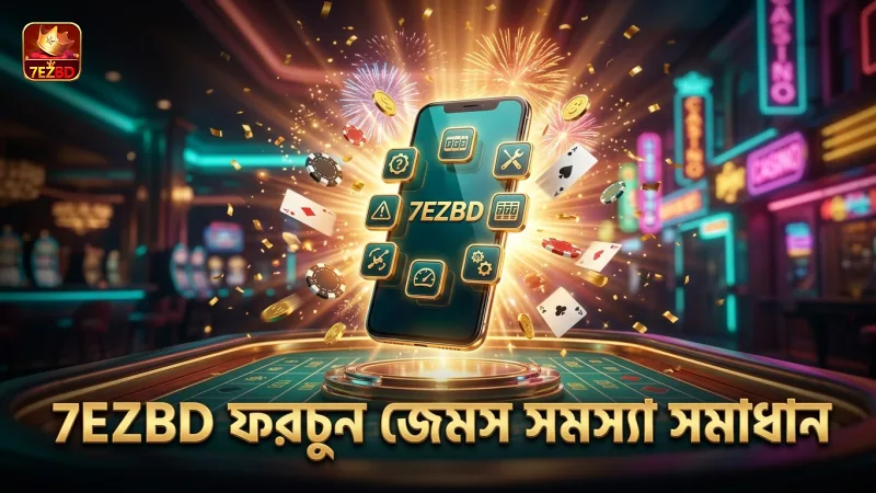 7EZBD প্ল্যাটফর্মে ফরচুন জেমস খেলার সময় সাধারণ সমস্যাগুলোর সমাধান।