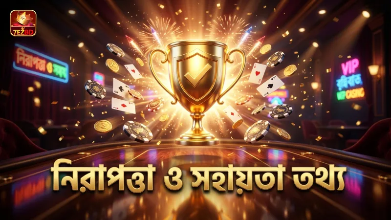নিরাপত্তা নীতি ও হটলাইন তথ্য খেলোয়াড়দের জন্য গুরুত্বপূর্ণ।